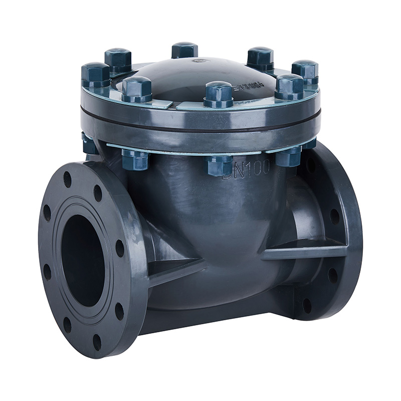 PVC-U H44F-10U Supapă de reținere tip balansoar DN15-300 1/2'-12' Standard ANSI