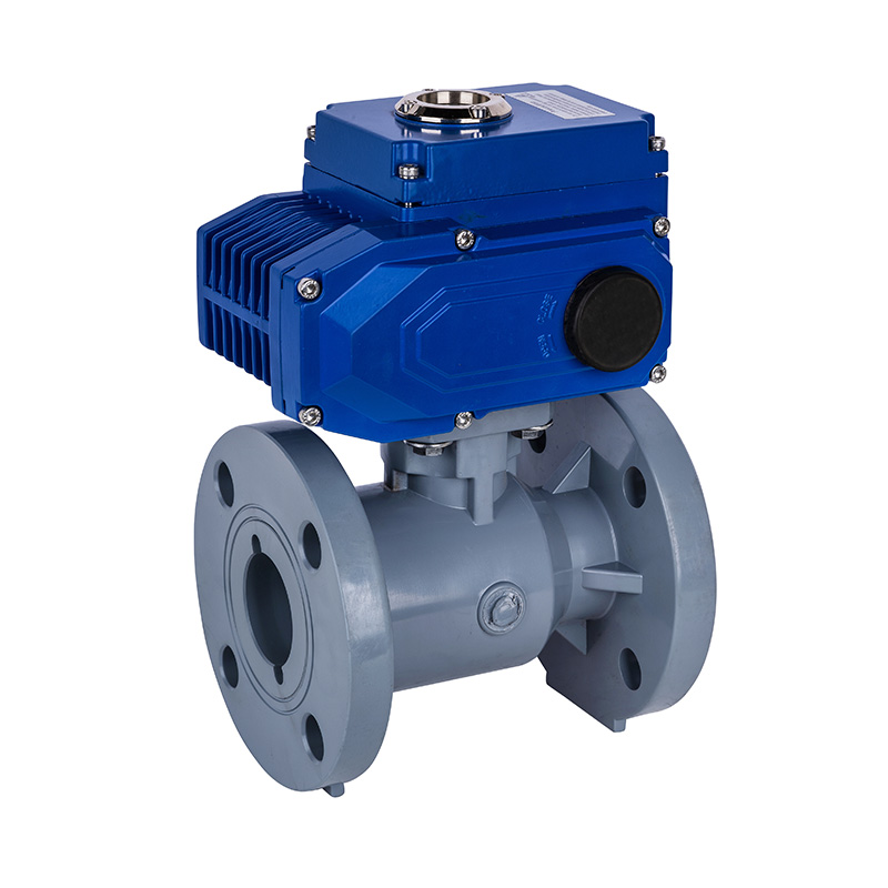 Supapă electric cu bilă cu flanșă PVC-C D941F-10V DN20-300 20A-300A Standard JIS