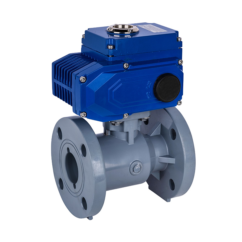 Supapă cu bilă cu flanșă electrică PVC-C D941F-10V DN15-300 1/2'-12' Standard ANSI