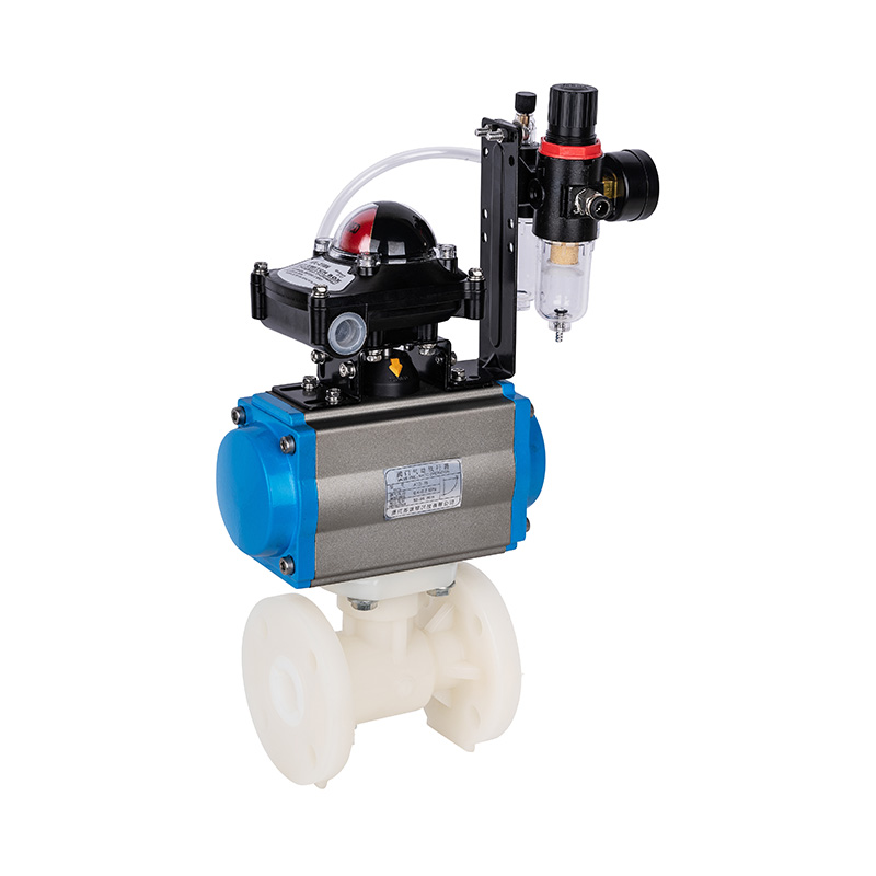 PVDF Q641F-10F Supapă pneumatică cu bilă cu flanșă DN20-300 20A-300A JIS Standard