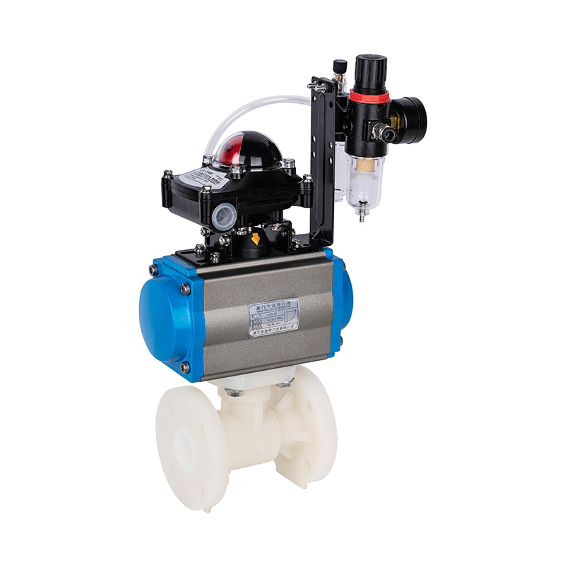 PVDF Q641F-10F Supapă cu bilă cu flanșă pneumatică DN15-300 1/2'-12' Standard ANSI