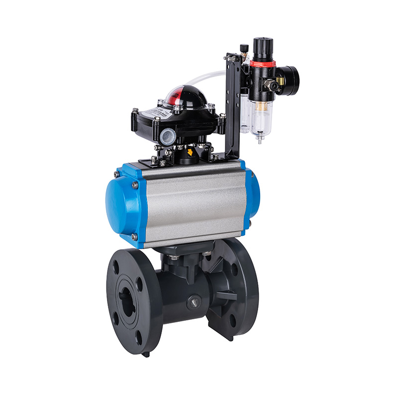 Supapă pneumatică cu bilă cu flanșă PVC-U Q641F-10U DN20-300 20A-300A JIS Standard